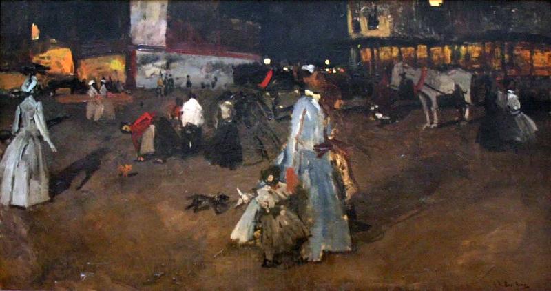 George Hendrik Breitner An Evening on the Dam in Amsterdam Norge oil painting art